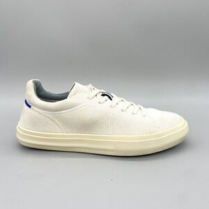 Rothys RS02 Sneaker Womens 9 Bone Off White Lace Up Knit Shoes Casual Comfort